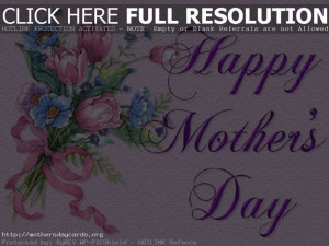 Happy Mothers Day Bokeh Flowers Cards