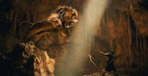 The legend takes time out to play with his cat. I mean, the Nemean ...