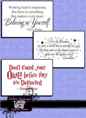 Harry Potter Themed Quotes and Sayings Digital Files, Set of 6 5 by 7 ...