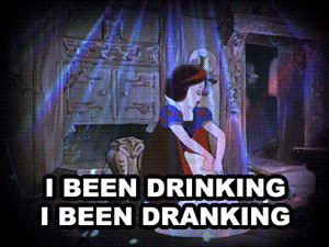 beyonce drinking snow white drunk in love animated GIF