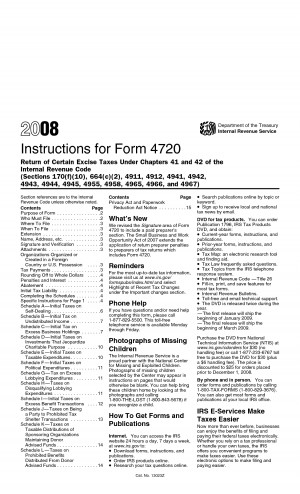 ... Instructions For Form 4720 Return Of Certain Excise Taxes On picture