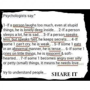 Try to understand people....