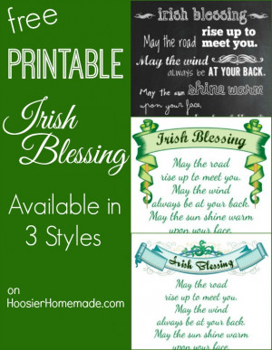 Printable Irish Blessings: Available in 3 Styles | on HoosierHomemade ...