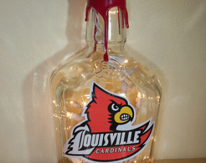 University of Louisville Cardinals Makers Mark Bottle Lamp