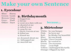 make your own sentence!