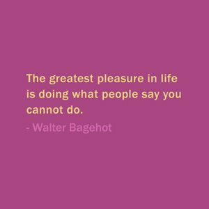 Quote Of The Day: October 14, 2013 - The greatest pleasure in life is ...