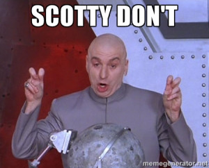 Dr. Evil Air Quotes - scotty don't