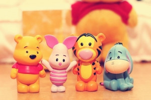 bear, colors, cute, friends, honey, orange, photo, pink, tiger, winnie ...