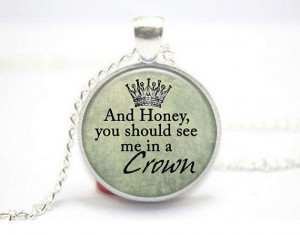 Sherlock Moriarty Quote You Should See Me in a Crown Necklace Glass ...
