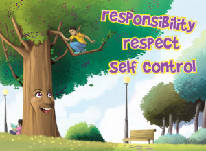 Book teaching good character traits, like responsibility, respect ...