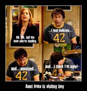 Aunt Irma visiting Roy. Favorite moment of IT Crowd. Ever.