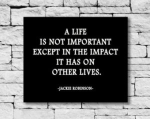 Jackie Robinson quote, baseball, sp orts, baseball print, baseball ...