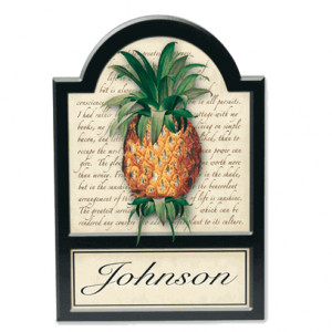 Pineapple Welcome Plaque with Quotes