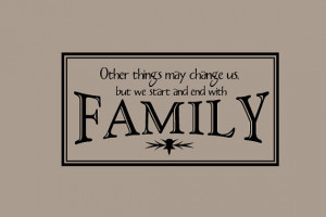 Start and End with Family Decal Quotes Words Wall Letters Sayings ...