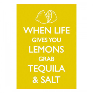 WHEN LIFE GIVES YOU LEMONS GRAB TEQUILA & SALT POSTCARD RETRO FUNNY ...