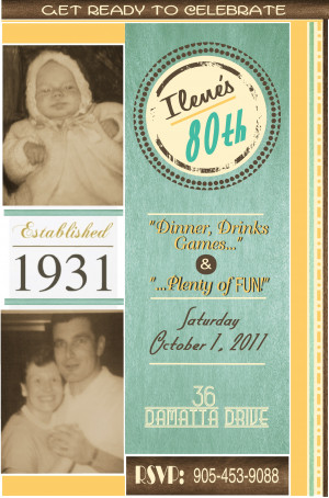80th Birthday Invitations. 15th Birthday Sayings. View Original ...