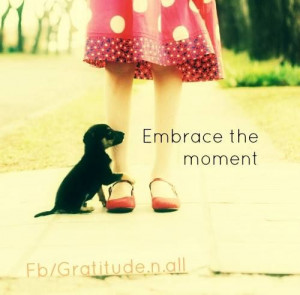 Embrace the moment