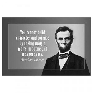 Lincoln Quote on Character Wall Art Poster
