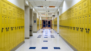 high school school hallway lockers stock jpg