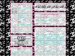 Scene Background - TALK SHIT MySpace Layout Preview