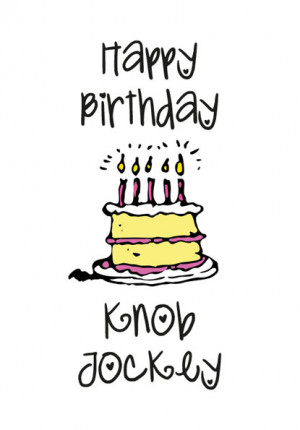 Happy Birthday knob jockey