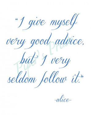 Alice in Wonderland Quote Printable Art Printable by pipersprints, $4 ...
