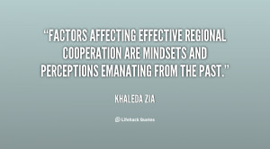 Factors affecting effective regional cooperation are mindsets and ...