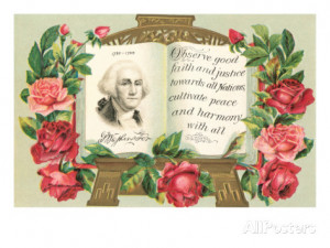 George Washington Quote, Peace and Harmony Art Print