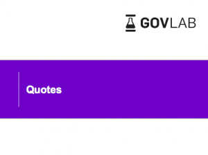 The Governance Lab - Inspirational Quotes