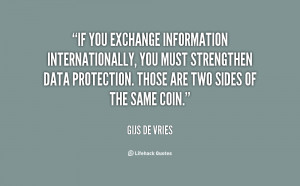 If you exchange information internationally, you must strengthen data ...