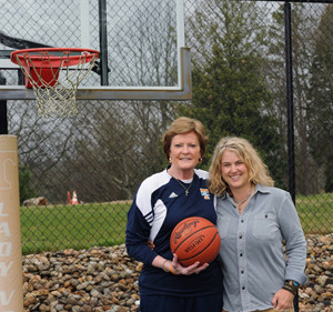 Pat Summitt and Robin Layton. Photo by Peggy Fitzsimmons
