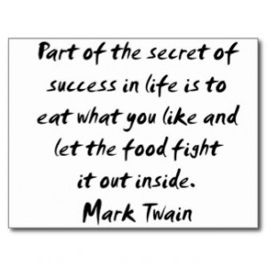 Mark Twain on Food Post Cards