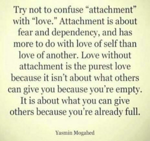 Giving not filling a void