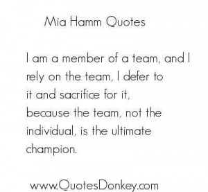 famous soccer quotes by mia hamm
