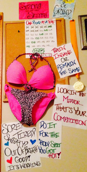 Workout motivation wall!