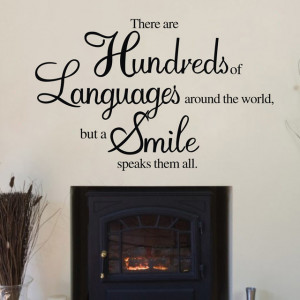 Wall Saying Decals A Smile Speaks Them All modern-wall-decals