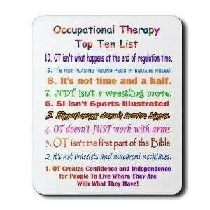 Occupational therapy top ten list