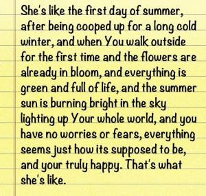 This was how he described me. I'm so lucky to have him.