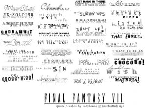Final Fantasy VII: Quotes. by tifalenne