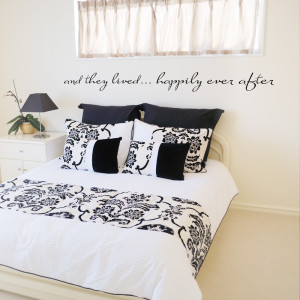 and they lived happily ever after wall quote decal will add