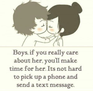 Boys, if you really care about her