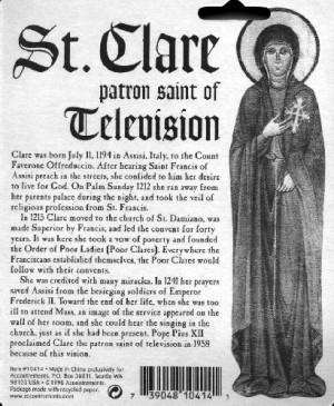 Blind and on her deathbed, Clare was able to witness the Mass on her ...