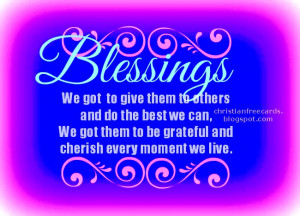 God gives us blessings. Free christian images for friends, blessings ...
