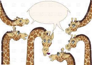 Funny giraffes with empty speech bubble, 25279, download free vector ...