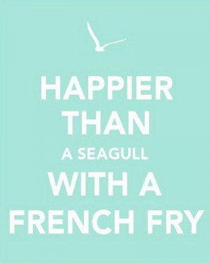Happier than a Seagull with a French Fry