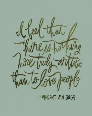 Van Gogh on loving people