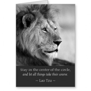 Lao Tzu Quotes Lion Animal Card