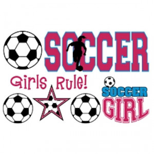 Olee Kids Girls Soccer Sports Pack Peel and Stick - Wall Sticker ...