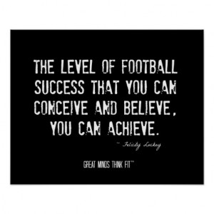 Football Poster with Motivational Quote