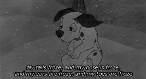 Black And White Disney Cold 101 Dalmations Freezing